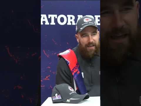 Super Bowl 58 opening night in Las Vegas, players face the media from Allegiant Stadium