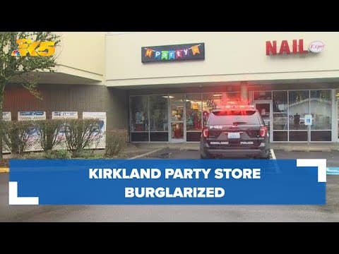 Smash-and-grab burglary at Kirkland party store