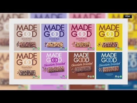 MadeGood granola bars recalled
