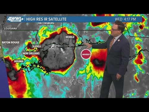 Wednesday 10 PM Tropical Update: Rain from Gulf disturbance moves across Louisiana