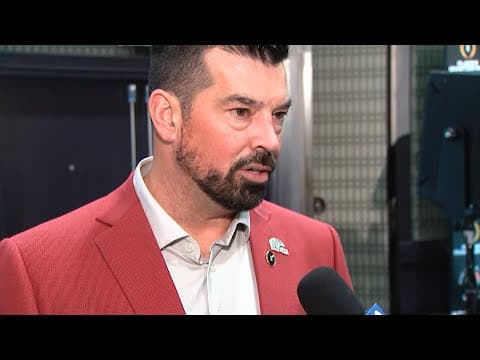 Head coach Ryan Day speaks at media day ahead of Rose Bowl