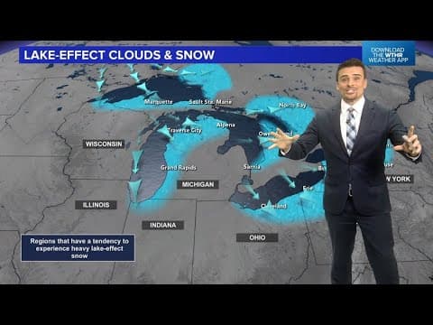 How lake effect snow forms and who gets the most