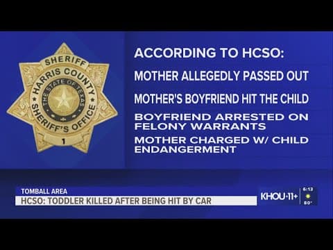 Mother and boyfriend facing charges after toddler struck and killed in Tomball-area driveway