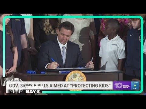 DeSantis signs 5 bills into law aimed at 'protecting children'