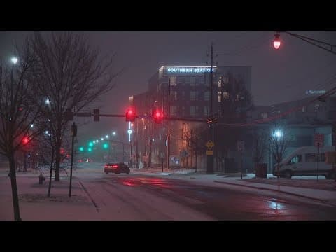 Snow impacts central Ohio early Monday morning