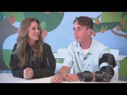 Teen with cerebral palsy invents arm brace to stop shaking and regain control