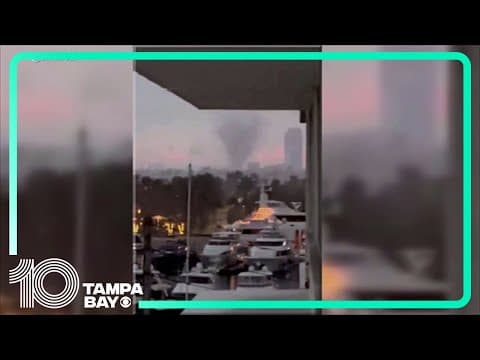 Apparent tornado in Fort Lauderdale throws up debris, causes power flashes