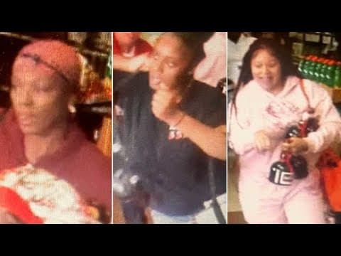 Women seen on camera grabbing liquor from Cypress store, then darting out