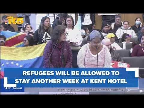 City of Seattle pays for additional week's stay for refugees living in Kent hotel