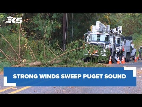 Strong winds sweep Puget Sound
