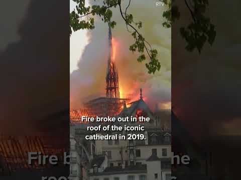 Notre Dame Cathedral spire construction