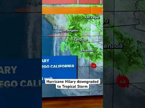 Hurricane Hilary has been downgraded to Tropical Storm Hilary before making landfall in San Diego