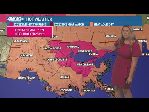 New Orleans Weather: Scorching heat continues, chance for rain this weekend