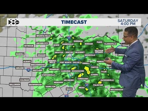 DFW weather: Latest Saturday rain timeline and forecast