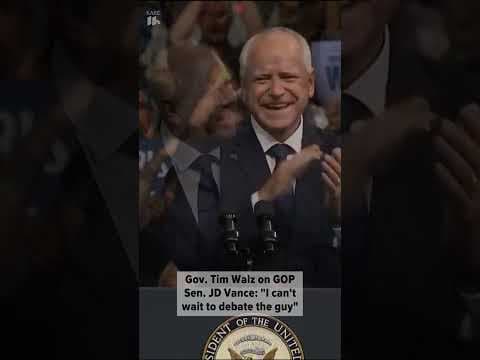 Tim Walz references debunked couch meme as he "can't wait to debate" JD Vance