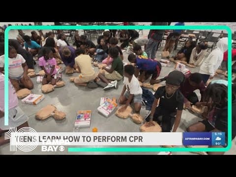 Teens learn how to perform CPR in Tampa workshop