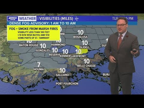 'Dense Fog Advisory' issued from 1 a.m. to 10 a.m. Wednesday morning