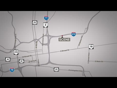 Columbus school bus hit by gunfire on I-670 near Joyce Avenue