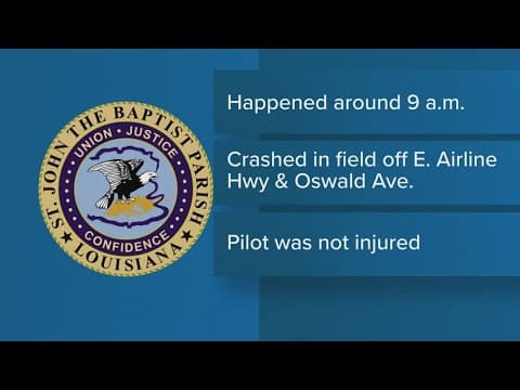 Crop duster plane crashes in LaPlace, pilot survives, sheriff reports in Louisiana