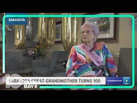 Sarasota great-grandmother celebrates 100 in style