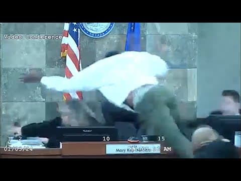 Video shows Las Vegas judge being attacked in courtroom