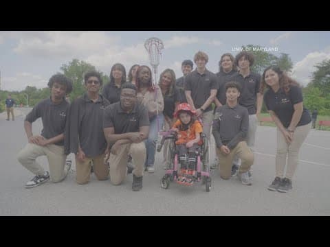 9-year-old gets adaptive lacrosse stick from College Park Academy students