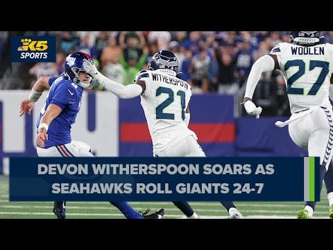 Seahawks dominate Giants behind breakout Devon Witherspoon performance
