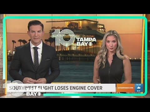 Southwest flight loses engine cover