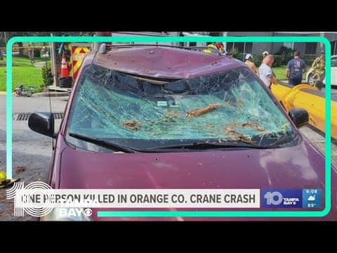 Reports: 1 person killed in Orange County after crane topples over