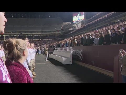 Yell practice at Texas A&M gives a preview of high-stakes rivalry game