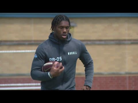 Purdue's Tyrone Tracy Jr. gets one final workout at home before 2024 NFL Draft