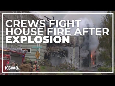 Firefighters respond to fire at 2 homes after explosion in Northwest Portland