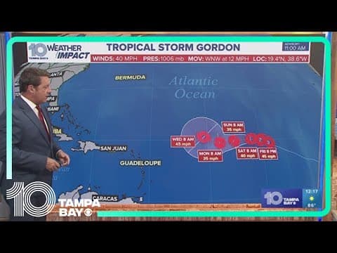 Tracking the Tropics: Tropical Storm Gordon forms in the Atlantic | Friday noon update