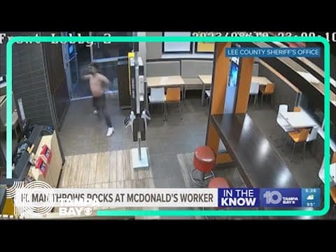 Florida man throws rocks at McDonald's worker