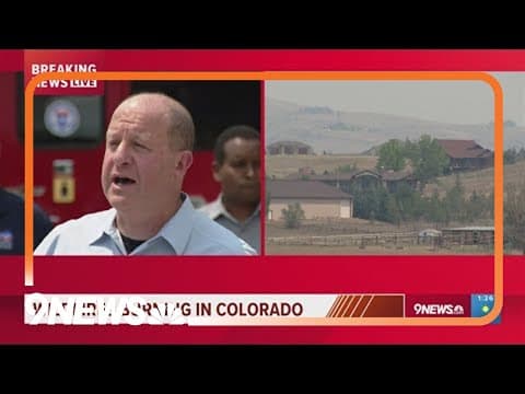 Gobernador de Colorado da una actualización sobre 3 incendios forestales ardiendo en el estado