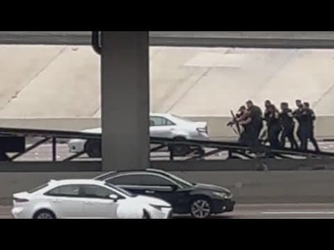 Video captures shootout on Southwest Freeway between HPD officers, carjacking suspect