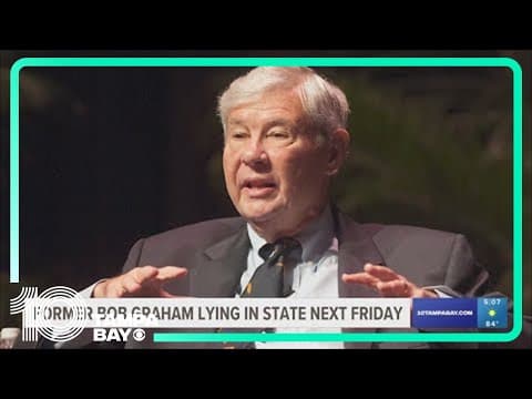 Former Florida Gov. Bob Graham to lie in state next week