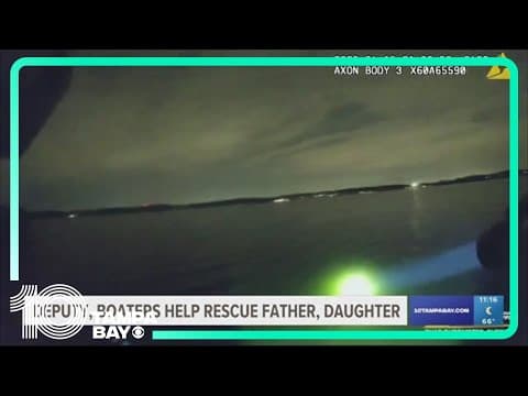 Hillsborough deputy helps rescue father, daughter stranded in water for almost an hour