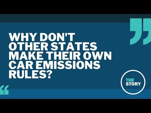 Why California is the only state that can make its own vehicle emissions standards