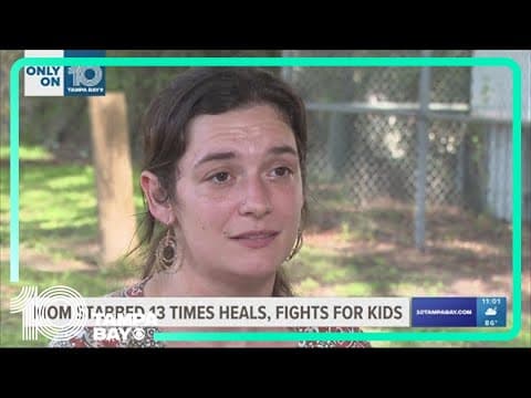 'I almost died, but now I'm free': Mom stabbed 13 times out of hospital healing, fighting for custod