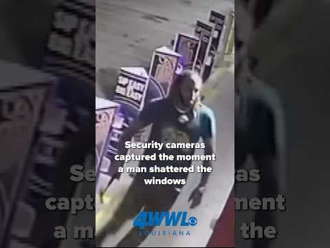 Surveillance catches man smashing windows at Peewee's Crabcakes in New Orleans
