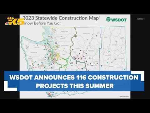 WSDOT announces 116 construction projects across the state this summer