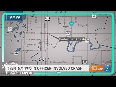 Teen injured in police officer-involved crash