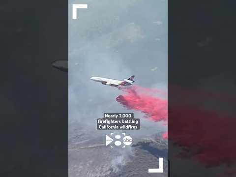 California firefighters are working to battle wildfires in Santa Barbara and San Luis Obispo County