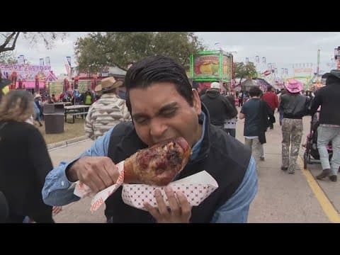 KHOU 11's Orko Manna, a first-timer at RodeoHouston, tries out fan-favorite foods and desserts