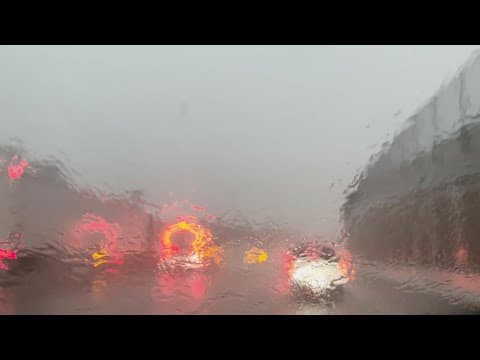 Blinding rain on Beltway 8 near I-10 in west Houston