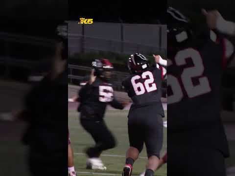 Franklin Pierce's Branson Walker toe-taps to pick off the pass