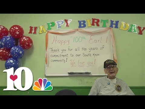 Veteran and active food pantry volunteer celebrates centennial birthday in South Knoxville