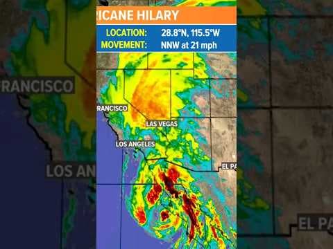 Hurricane Hillary brings rain, gusty winds to L.A. ahead of Saints Chargers game #weather
