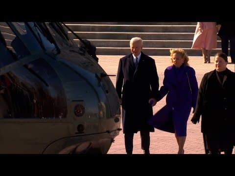 President Joe Biden leaves Washington after Trump inauguration